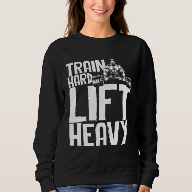 workout muscle building weight training fitness du sweatshirt (Vorderseite)