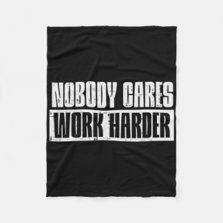 Workout Niemand kümmert sich um härtere Gym-Motiva Fleecedecke