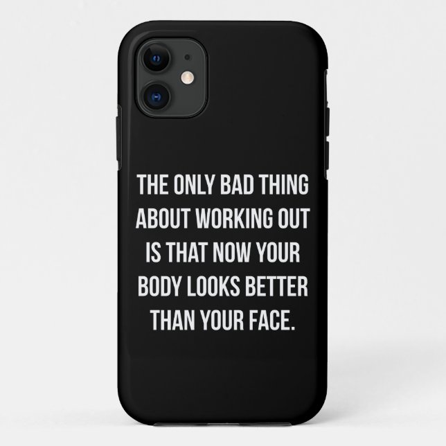 Workout Spaß - Körper und Gesicht - Funny Novelty  Case-Mate iPhone Hülle (Rückseite)