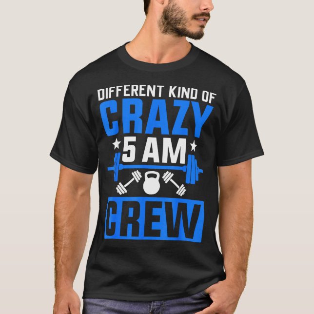 Workout Squad 5am Crew Funny Gym Quote  T-Shirt (Vorderseite)