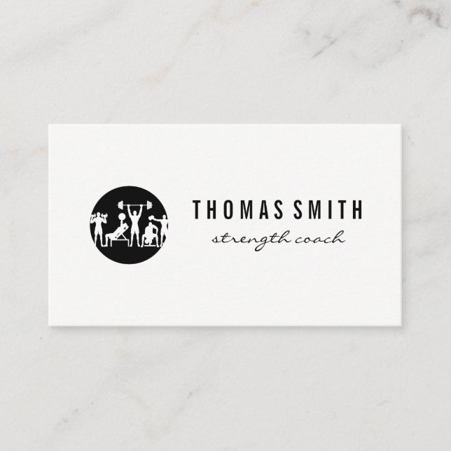 Workout-Übungen | Fitness Visitenkarte (Vorderseite)