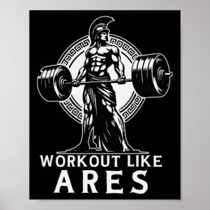 Workout wie Ares griechische Gott Bodybuilding Fit Poster