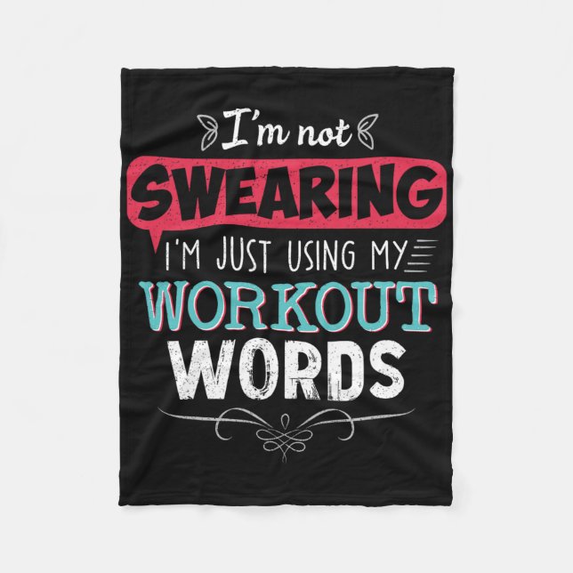 Workout Worte Funny Joke Funny Joke Gym Geschenke Fleecedecke (Vorderseite)