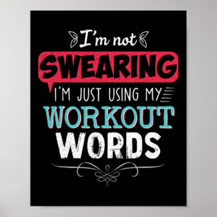 Workout Worte Funny Joke Funny Joke Gym Geschenke Poster