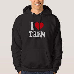 Workout-Zitat Ich liebe Tren-Design Bodybuilder Hoodie