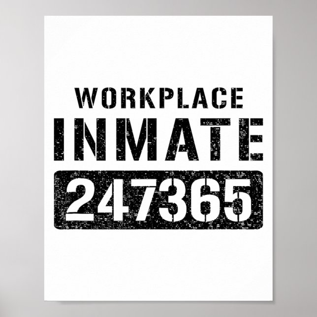 Workplace Worker Prisoner Inmate Halloween Costume Poster (Vorne)