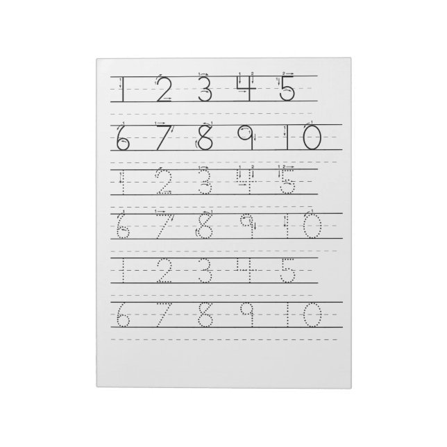 Worksheet zur Nummernüberwachung Notizblock (Rotiert)
