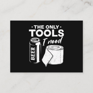 Workshop Beer Toilet Paper Tools Visitenkarte