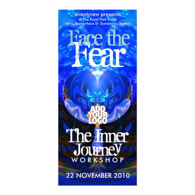 Workshop- oder Event-Rack-Karte Werbekarte (Vorne)