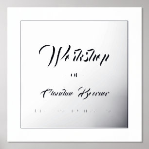 Workshop Sign for Artist Foil Accent Poster Print