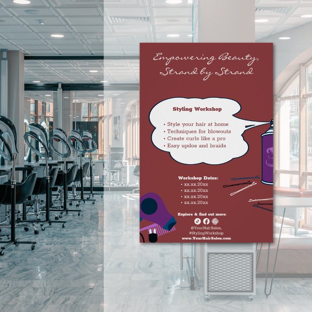 Workshop zum Empowerment von Beauty Poster (Customizable Empowering Beauty Workshop Poster)