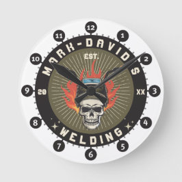 Workshop zum Schweißen von personalisiertem Schwei Runde Wanduhr