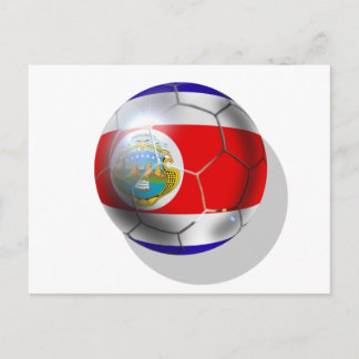 World 2014 Costa Rica Fahnenfußballball Postkarte