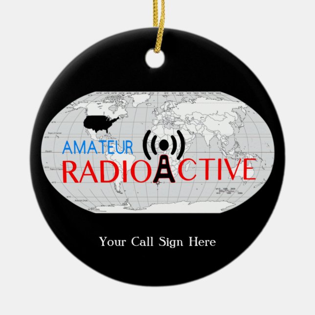 World Amateur Radio Active Keramik Ornament (Vorne)
