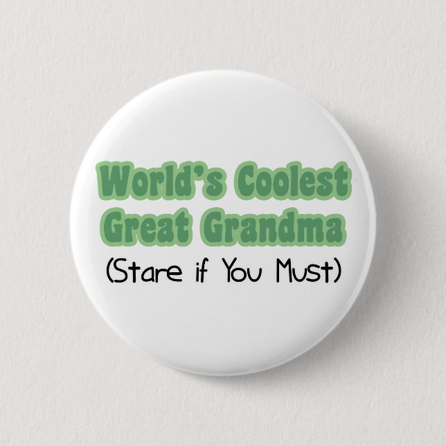World' coolste große Großmutter s Button (Vorderseite)