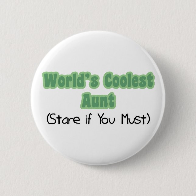 World' s coolste Tante Button (Vorderseite)