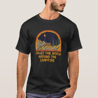 World Around Around the Campfire Camping Redewendu T-Shirt
