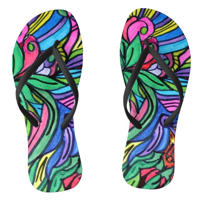 World Art Celebration Dreh Flop Flip Flops (Fußbett)
