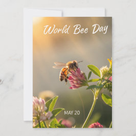 World Bee Day Honeybee Floral Art Feiertagskarte
