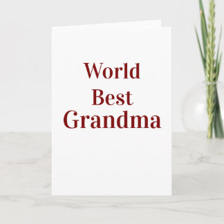 World best Grandma grandmother grandparents pink n Karte