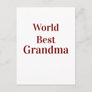 World best Grandma grandmother grandparents pink n Postkarte