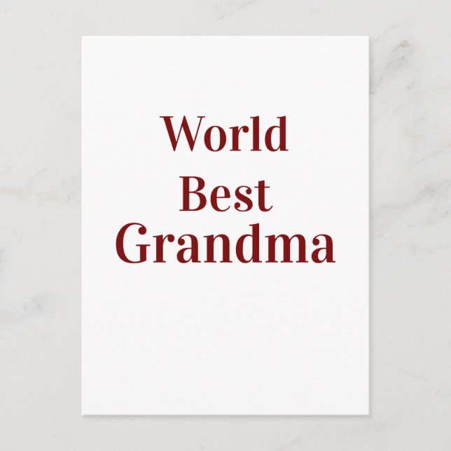 World best Grandma grandmother grandparents pink n Postkarte (Vorderseite)