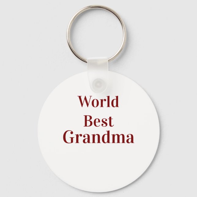World best Grandma grandmother grandparents pink n Schlüsselanhänger (Vorderseite)