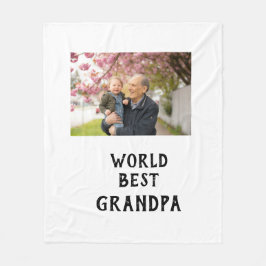 World best Grandpa photo name father's day grandpa Fleecedecke