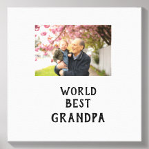World best Grandpa photo name father's day grandpa