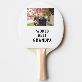 World best Grandpa photo name father's day grandpa Tischtennis Schläger