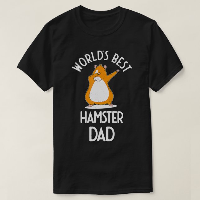 World Best Hamster Vater Dabbing Funny Sprichwort  T-Shirt (Design vorne)