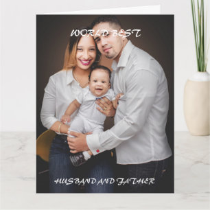 World Best Husband and Pater Foto Karte
