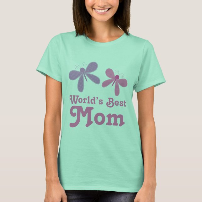 World Best Mama Butterflies Design Tshirt Geschenk (Vorderseite)