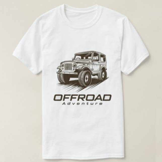 World Best Modern Offroad Print White T - Shirt (Von Creator hochgeladen)