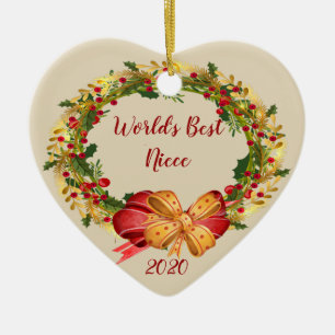 World Best Niece Antiquariat Weihnachten Keramik Ornament