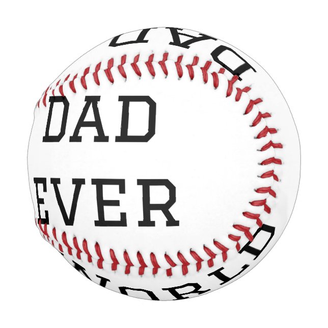World Best Papa jemals Fett Name Text Sport Text Baseball (Vorne Rechts)