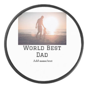 World Best Papa jemals Fett Name Text Sport Text Eishockey Puck