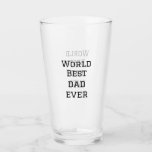 World Best Papa jemals Fett Name Text Sport Text Glas<br><div class="desc">Gestaltung</div>
