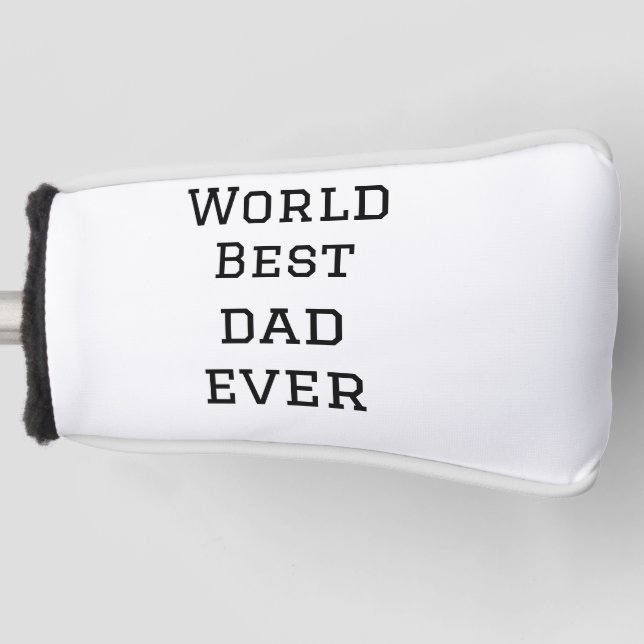 World Best Papa jemals Fett Name Text Sport Text Golf Headcover (Vorderseite)
