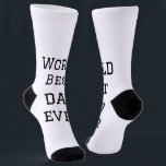 World Best Papa jemals Fett Name Text Sport Text Socken<br><div class="desc">Gestaltung</div>