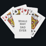 World Best Papa jemals Fett Name Text Sport Text Spielkarten<br><div class="desc">Gestaltung</div>