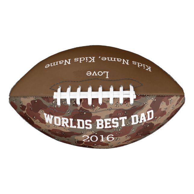 World Best Vater, Customizable Football Gift, (Vorderseite)