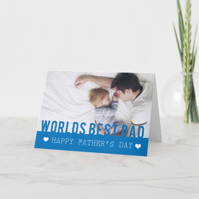 World Best Vater Foto Template Card Karte (Vorderseite)