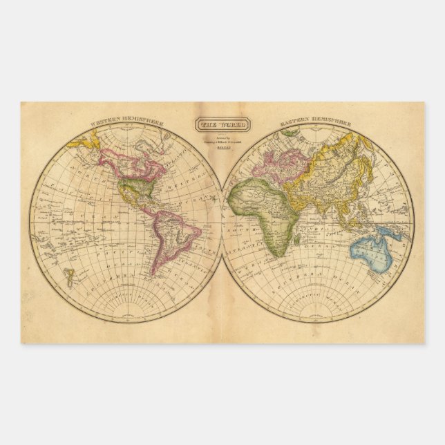 World by Worcester Rechteckiger Aufkleber (Vorderseite)