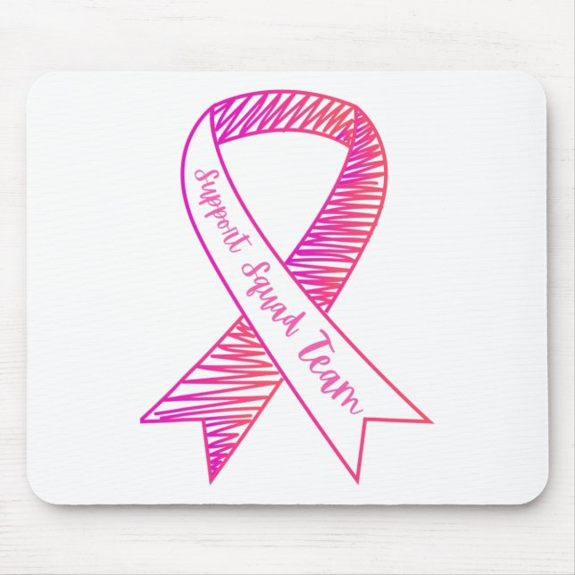 World Cancer Day Support Squad Team Brustkrebs  Mousepad (Vorne)
