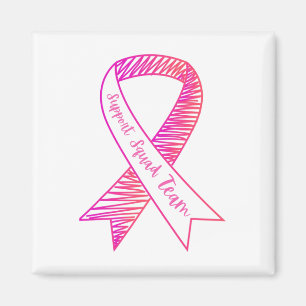 World Cancer Day Unterstützerteam Brustkrebs Magnet