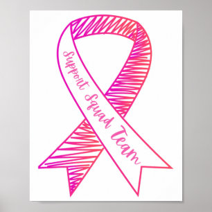 World Cancer Day Unterstützerteam Brustkrebs  Poster