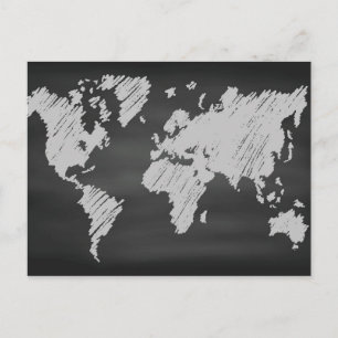 World Chalkboard Karte