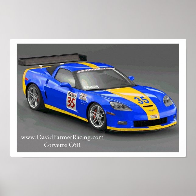 World Challenge C6 Z06 Corvette Poster (Vorne)