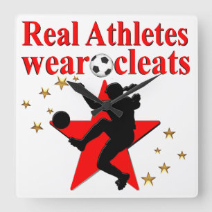 WORLD CHAMPION SOCCER PLAYER QUADRATISCHE WANDUHR